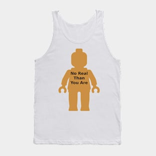 Minifig with 'No Real Than You Are' Slogan Tank Top